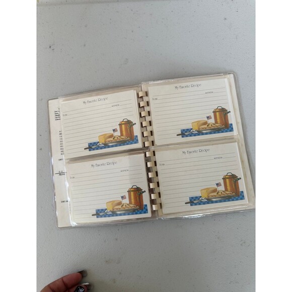 Vtg Unused New Home Sweet Home Russell Bushee Plastic Clear Cover Recipe Book - Picture 6 of 6